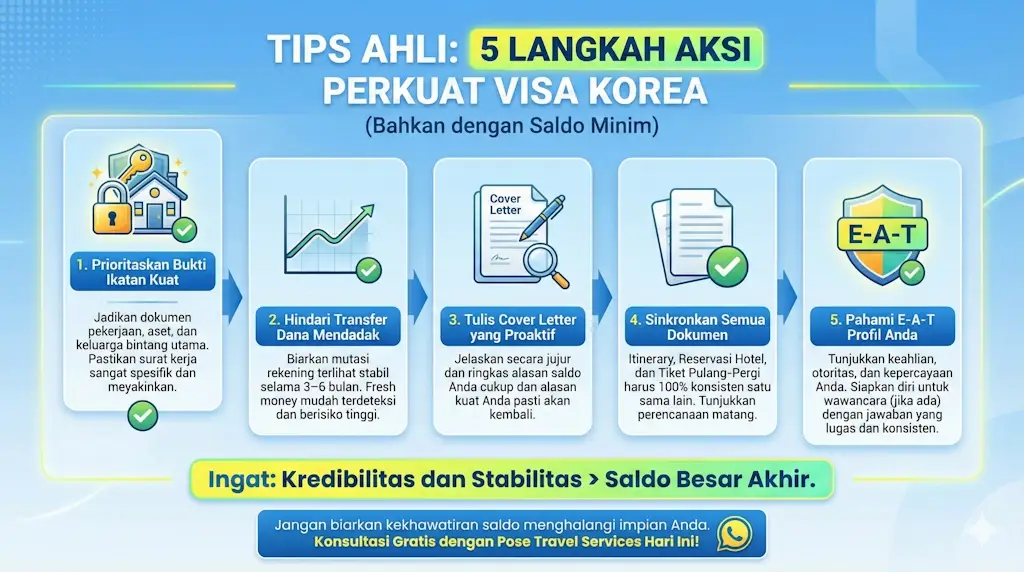 5 langkah visa korea