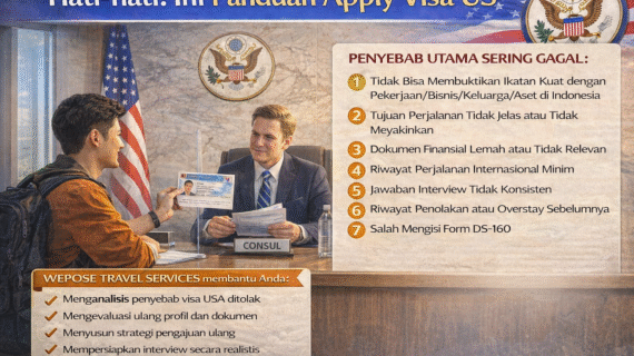 Penyebab Utama Visa USA Ditolak